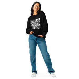 Christmas Glitch Black Crewneck